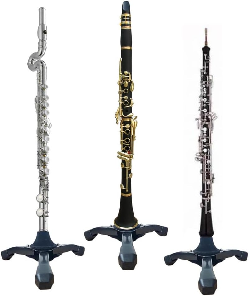 Coret Flute and bB Clarinet stand, Solid Flute Stand, Portable Foldable Tripod Holder Desk Stand for Flute Woodwind Instrument，with protective flocking fiber coating - Image 5